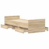 Bed Frame without Mattress Sonoma Oak 90x190 cm - 45-Degree Angle