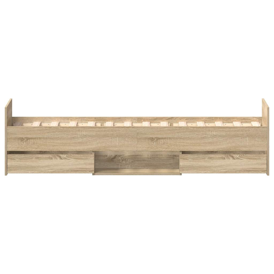 Bed Frame without Mattress Sonoma Oak 90x190 cm