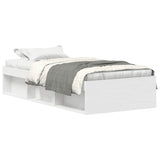 Bed Frame without Mattress White 90x190 cm - Front View