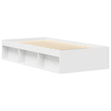 Bed Frame without Mattress White 90x190 cm - Top-Down View