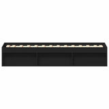 Bed Frame without Mattress Black 90x190 cm - Rear View