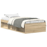 Bed Frame without Mattress Sonoma Oak 90x190 cm - Front View