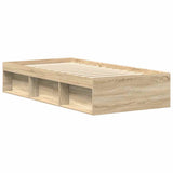 Bed Frame without Mattress Sonoma Oak 90x190 cm - Close-Up Angle
