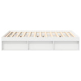 Bed Frame without Mattress White 150x200 cm - Rear View