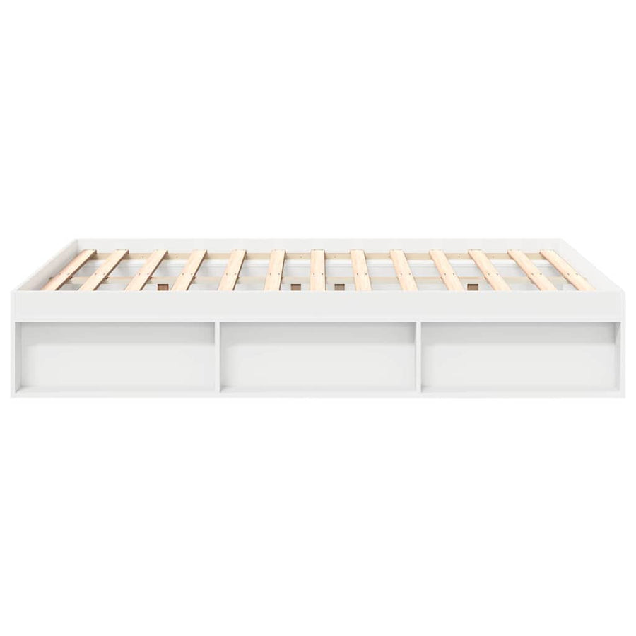 Bed Frame without Mattress White 150x200 cm
