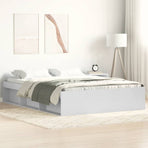 Bed Frame without Mattress White 150x200 cm