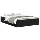 Bed Frame without Mattress Black 150x200 cm - Front View