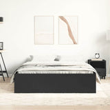 Bed Frame without Mattress Black 150x200 cm - Top-Down View