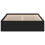 Bed Frame without Mattress Black 150x200 cm