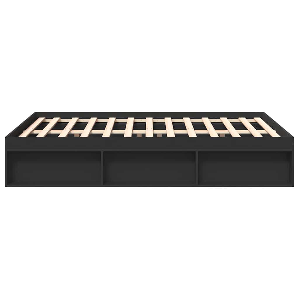 Bed Frame without Mattress Black 150x200 cm