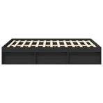 Bed Frame without Mattress Black 150x200 cm