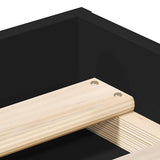 Bed Frame without Mattress Black 150x200 cm - Low Angle