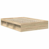 Bed Frame without Mattress Sonoma Oak 150x200 cm - Side View