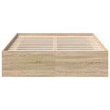 Bed Frame without Mattress Sonoma Oak 150x200 cm