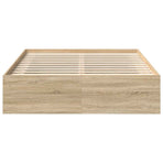 Bed Frame without Mattress Sonoma Oak 150x200 cm King Size
