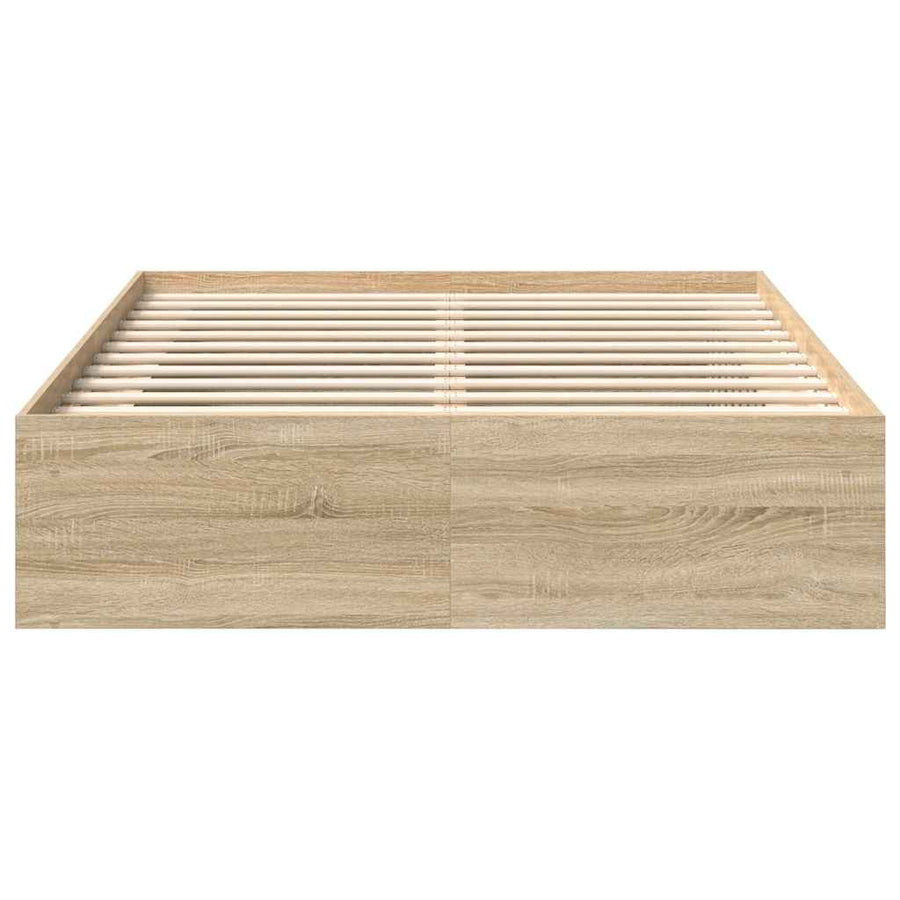 Bed Frame without Mattress Sonoma Oak 150x200 cm King Size
