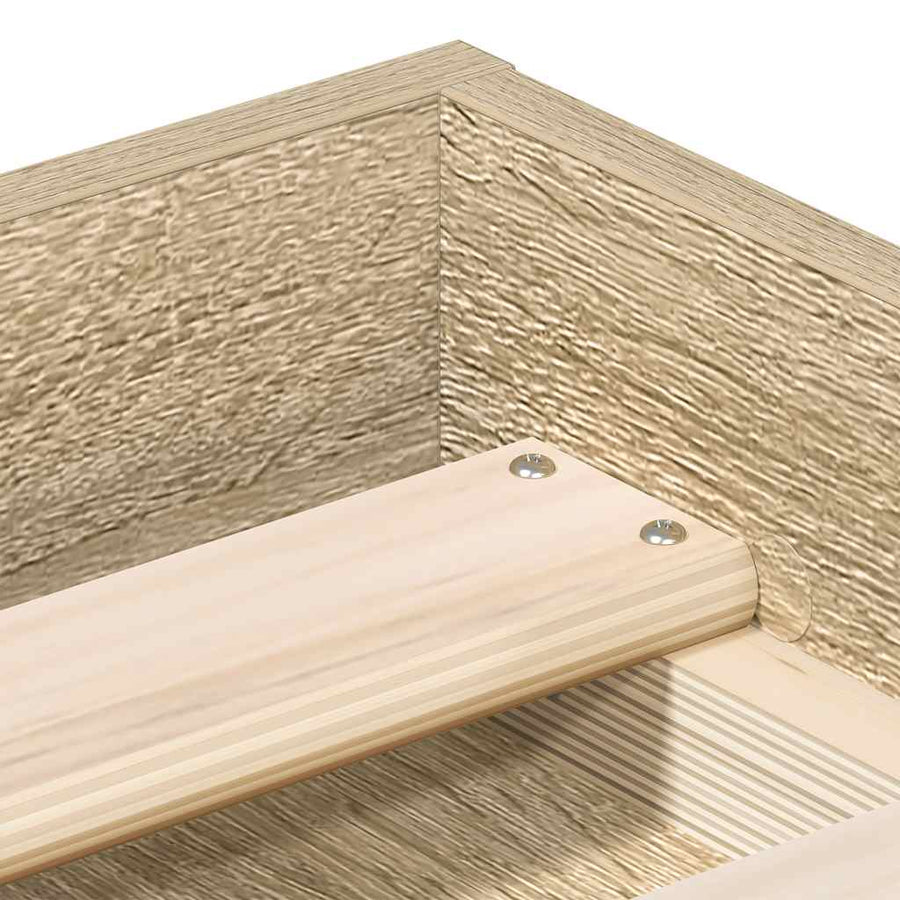 Bed Frame without Mattress Sonoma Oak 150x200 cm King Size