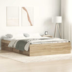 Bed Frame without Mattress Sonoma Oak 150x200 cm King Size