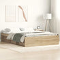 Bed Frame without Mattress Sonoma Oak 150x200 cm King Size