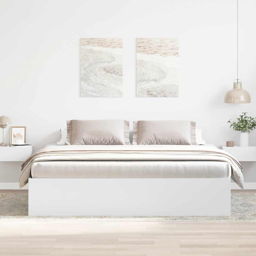 Bed Frame without Mattress White 180x200 cm Super King Size, image 8
