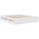 Bed Frame without Mattress White 183x203 cm King - Top-Down View