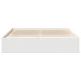 Bed Frame without Mattress White 183x203 cm King