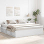 Bed Frame without Mattress White 180x200 cm Super King Size