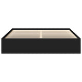 Bed Frame without Mattress Black 183x203 cm King