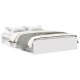 Bed Frame without Mattress White 135x190 cm - Front View