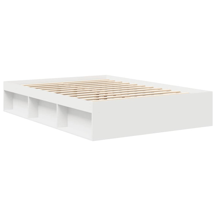 Bed Frame without Mattress White 135x190 cm