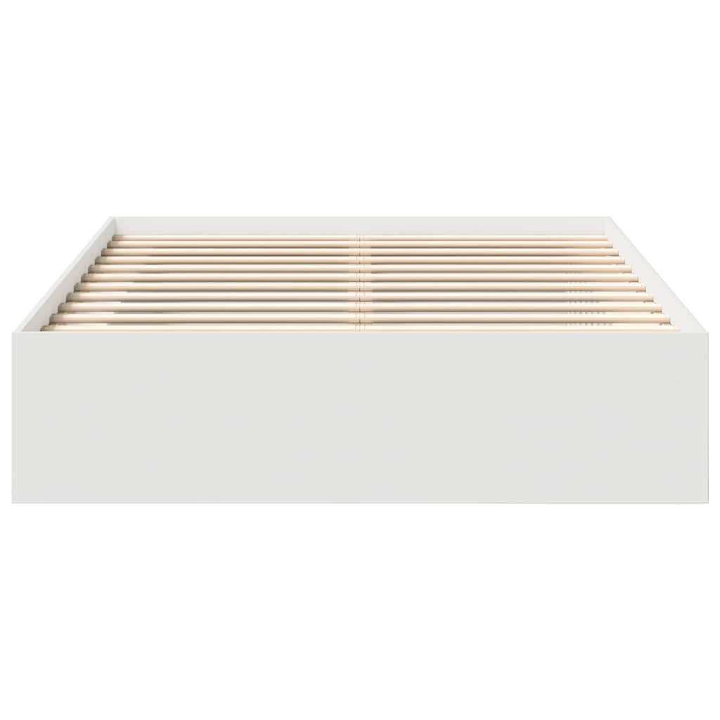 Bed Frame without Mattress White 135x190 cm