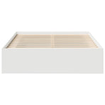 Bed Frame without Mattress White 135x190 cm