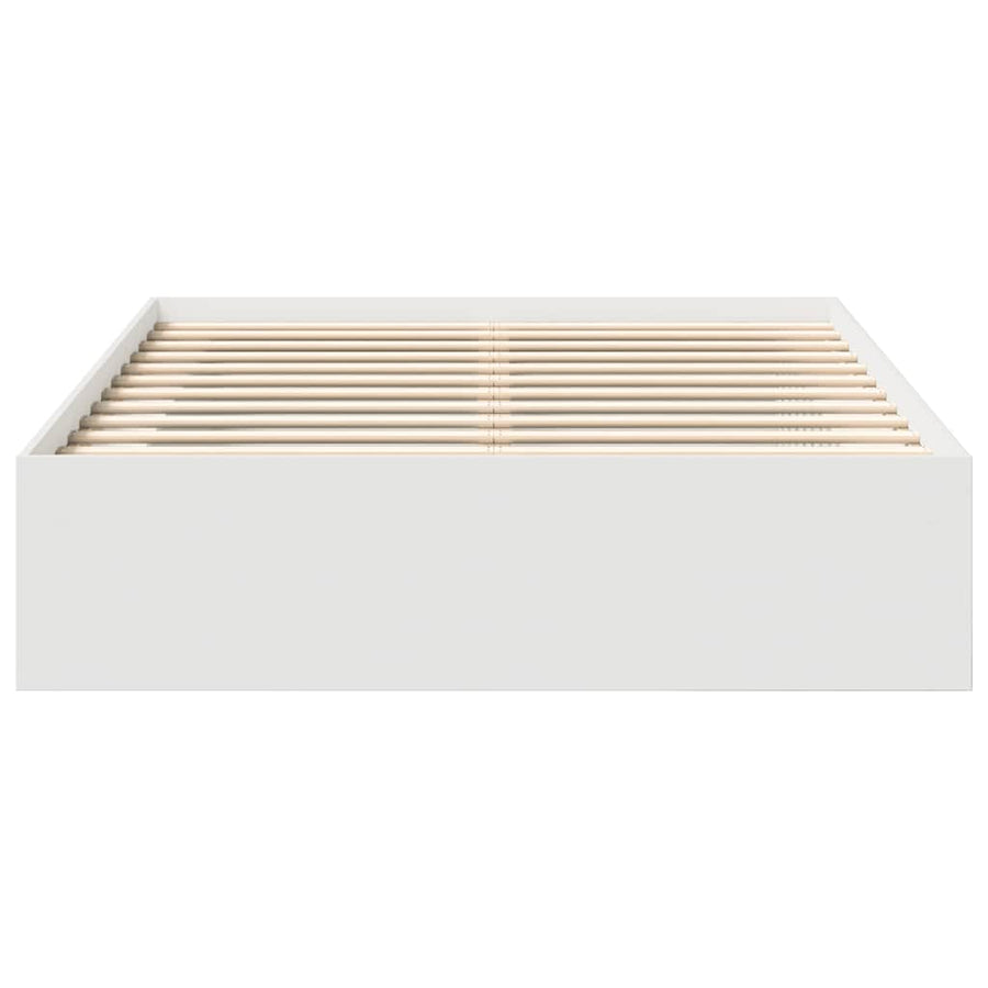 Bed Frame without Mattress White 135x190 cm