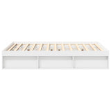 Bed Frame without Mattress White 135x190 cm