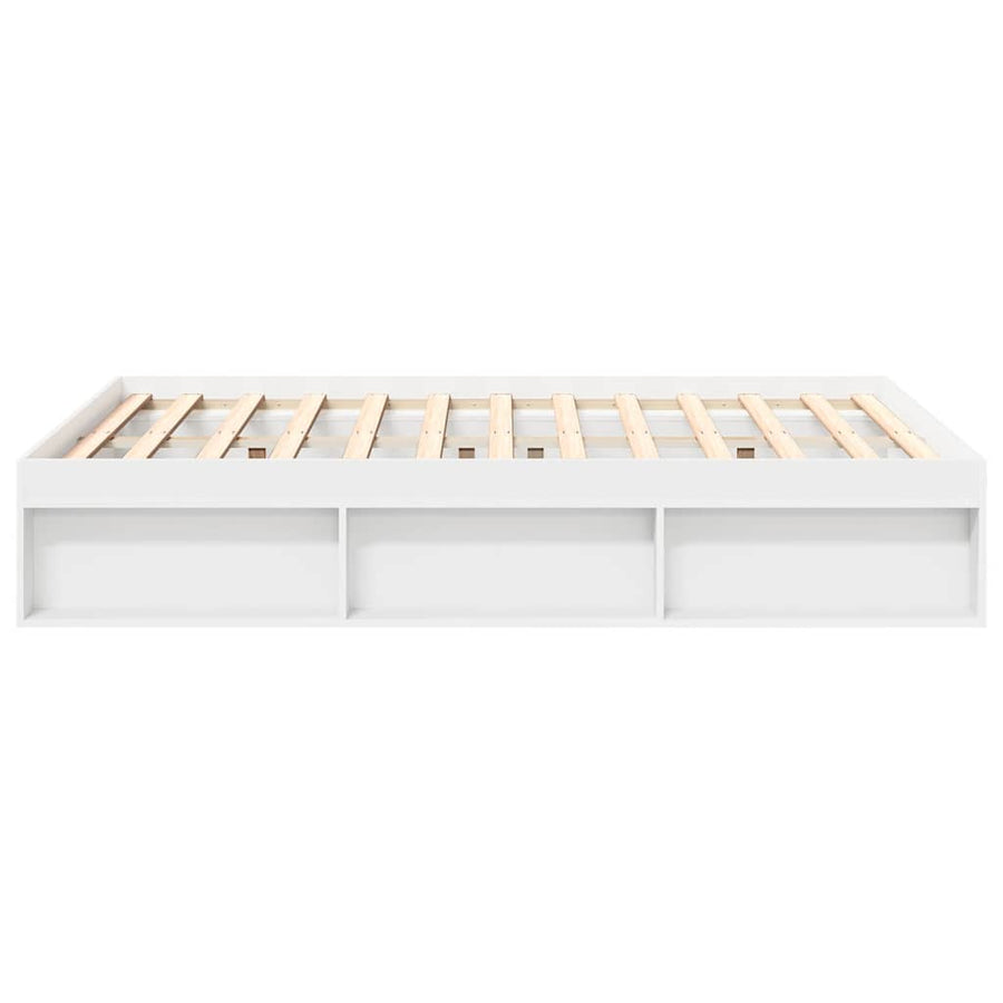 Bed Frame without Mattress White 135x190 cm