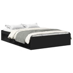 Bed Frame without Mattress Black 135x190 cm