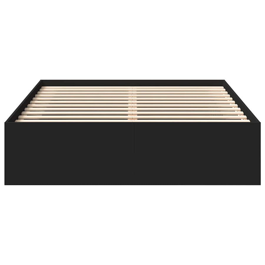 Bed Frame without Mattress Black 135x190 cm