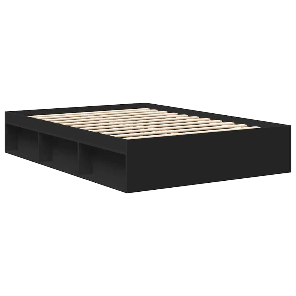 Bed Frame without Mattress Black 135x190 cm
