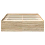 Bed Frame without Mattress Sonoma Oak 135x190 cm