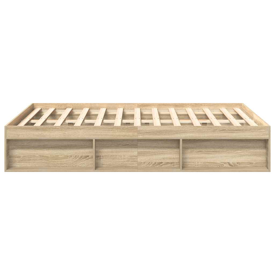 Bed Frame without Mattress Sonoma Oak 135x190 cm