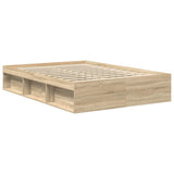 Bed Frame without Mattress Sonoma Oak 135x190 cm