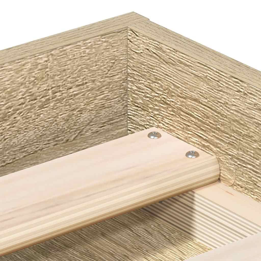 Bed Frame without Mattress Sonoma Oak 135x190 cm