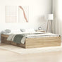 Bed Frame without Mattress Sonoma Oak 135x190 cm