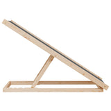 Dog Ramp Grey 100x40 cm Solid Wood Fir - Rear View