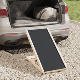Dog Ramp Grey 70x35 cm Solid Wood Fir - Side View