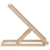 Dog Ramp Grey 70x35 cm Solid Wood Fir - Rear View