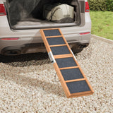 Dog Ramp Grey120x30 cm Solid Wood Fir - Side View