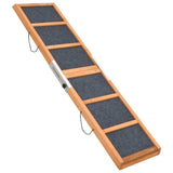 Dog Ramp Grey120x30 cm Solid Wood Fir - Top-Down View