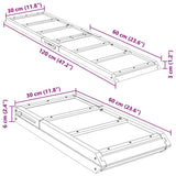 Dog Ramp Grey120x30 cm Solid Wood Fir - Extra Image