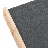 Dog Stair Grey 105x47 cm Solid Wood Fir - Low Angle